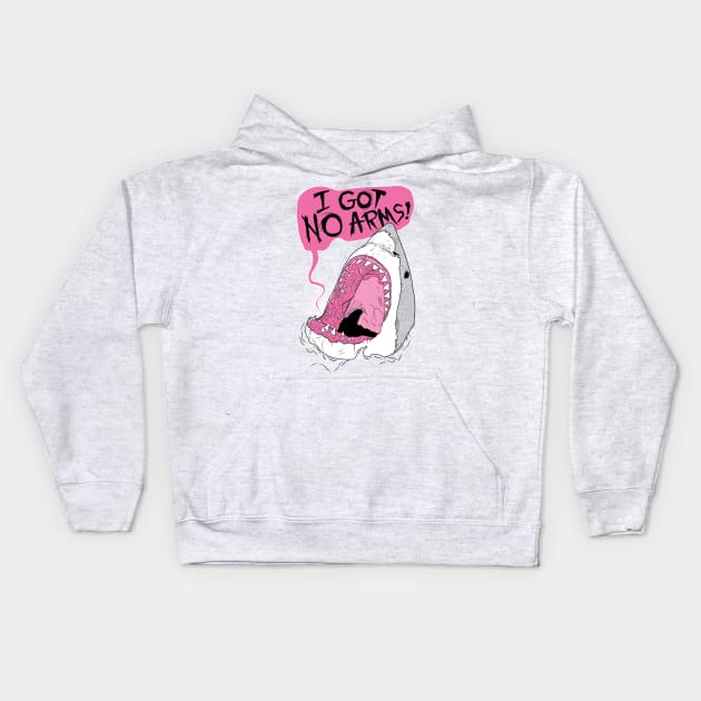 I Got No Arms Kids Hoodie by postlopez